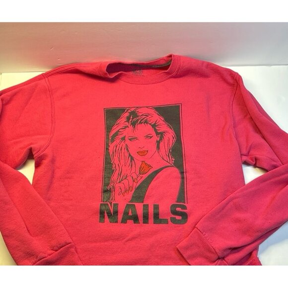 Vintage 80s / 90s Glamour Nails Sweatshirt Crew Neck (Medium) - Picture 1 of 8